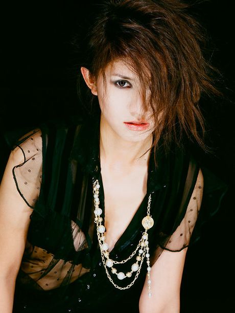 Seductive asian chick is hot in pink lingerie and her short hair