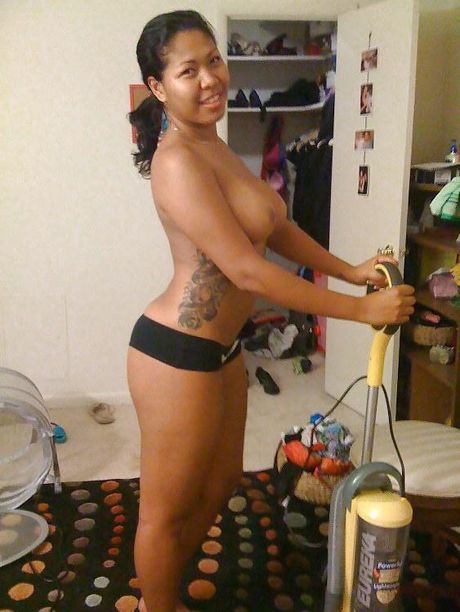 Asian amateur girl with amazing melons and ass strips and poses in stockings