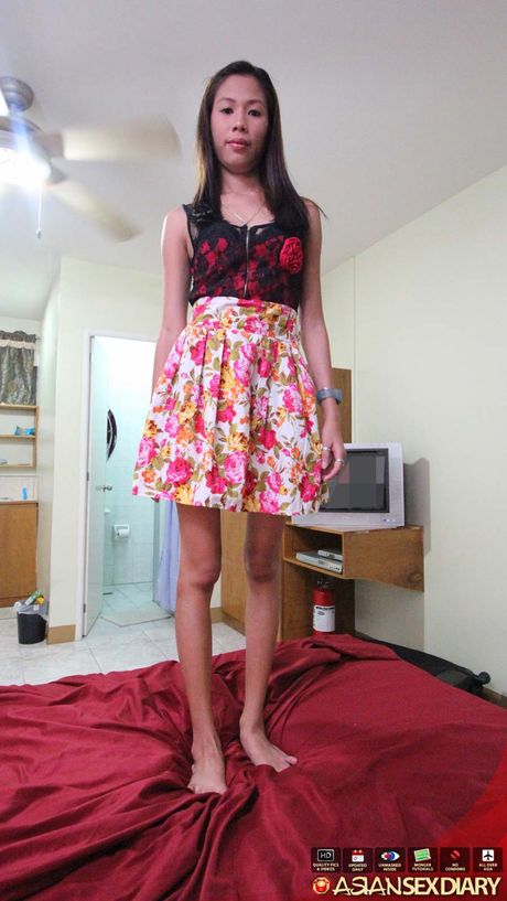 Skinny Asian Kiana gets her hairy pussy plugged by a horny guy