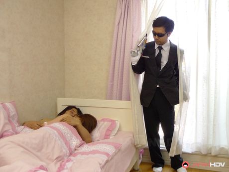 Hina Mitsuki gets cum in mouth after great fucking of her hairy twat.